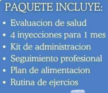 Paquete Perdida y Control de Peso Saludable